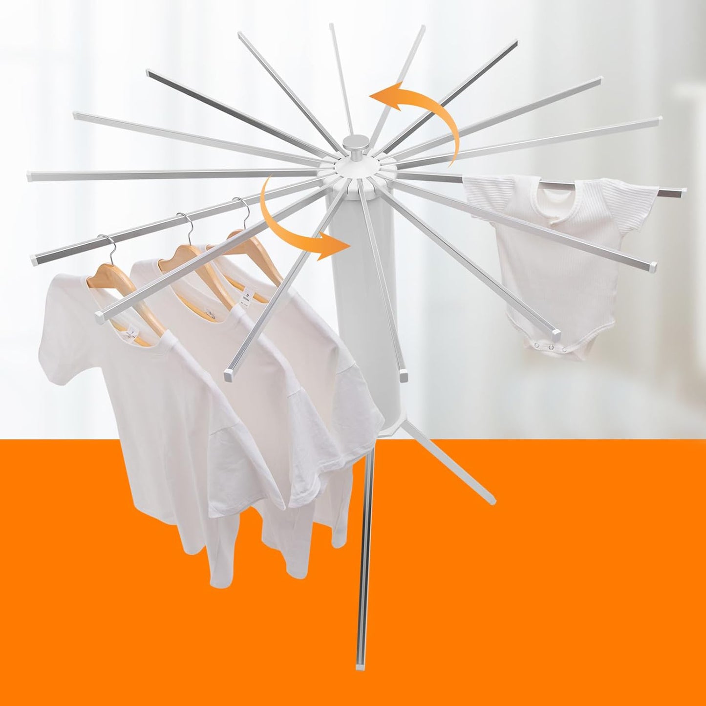 Foldable Rotary Clothes Drying Rack Stand (1 Pc)
