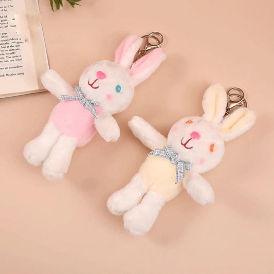 Sweet Starry-Eyed Rabbit Plush Keychain(Single piece) - HalfPe