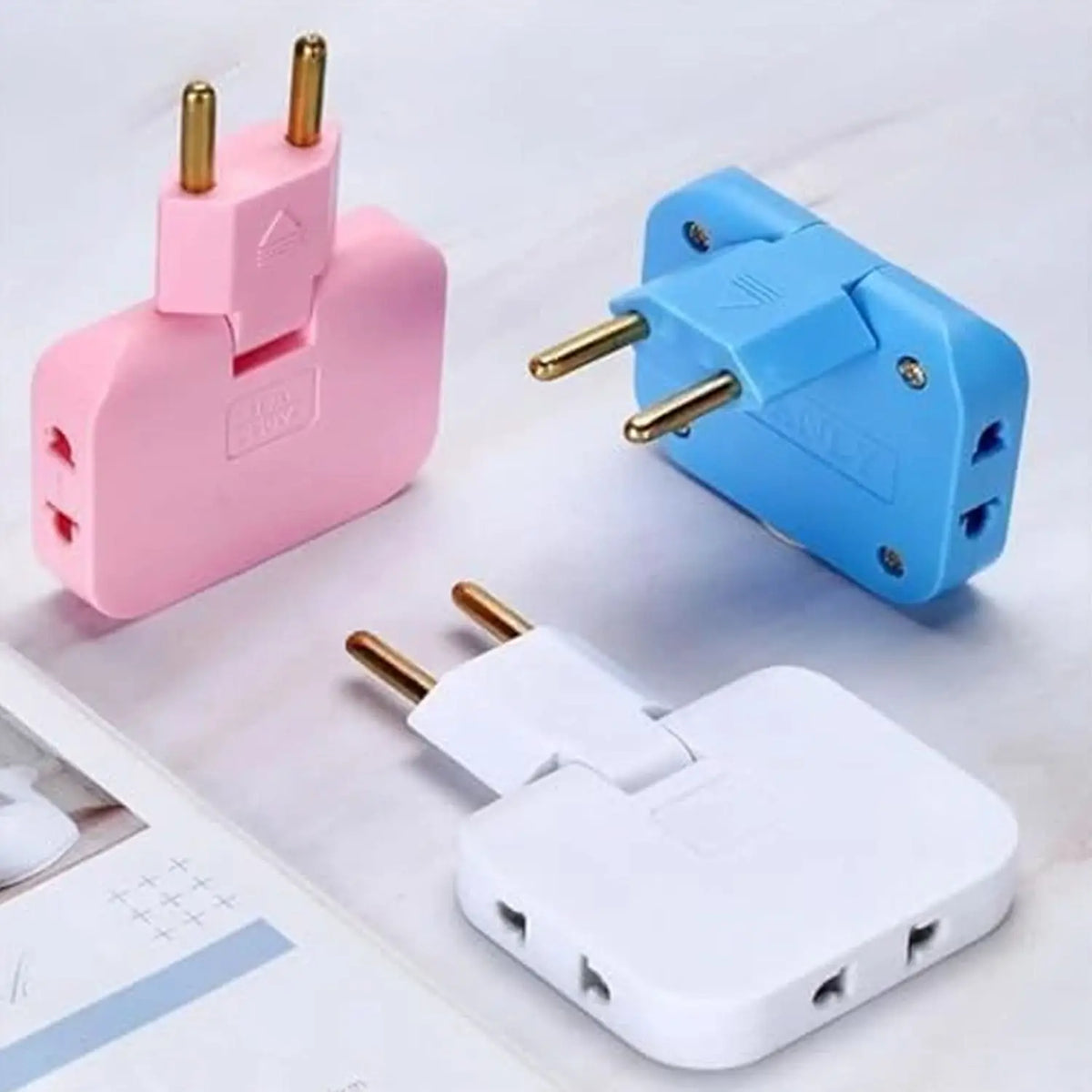 Wireless 3 In 1 Foldable Wall Plug Adapter  Socket  Converter (1 Pc) HP DD