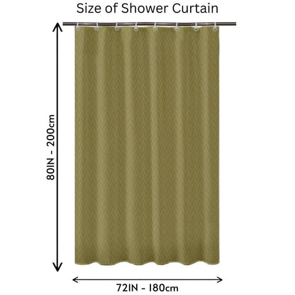 Lushomes Heavy Duty Fabric Shower Curtain, water resistant Partition Liner for Washroom, W6 x H6.5 FT, W72xH80 IN with Shower Curtains 12 Plastic Eyelet % 12 C-Rings (Non-PVC), Colour Olive Green - HalfPe