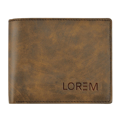 Lorem Brown Multiple Slots Bi-Fold Faux Leather 11 ATM Slots Wallet for Men - HalfPe