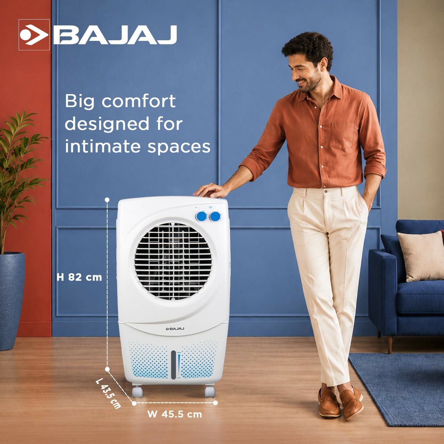 BAJAJ 36 L Room/Personal Air Cooler (White, PX97 TORQUE NEW)