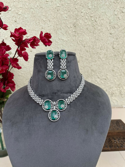 American diamond doublet stone set with radium polished