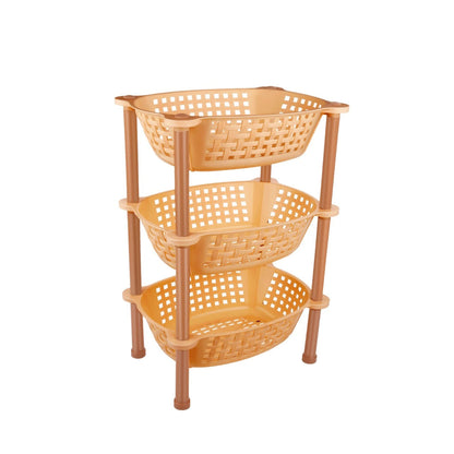 Multipurpose Plastic Storage Rack Organiser - 3 Pcs