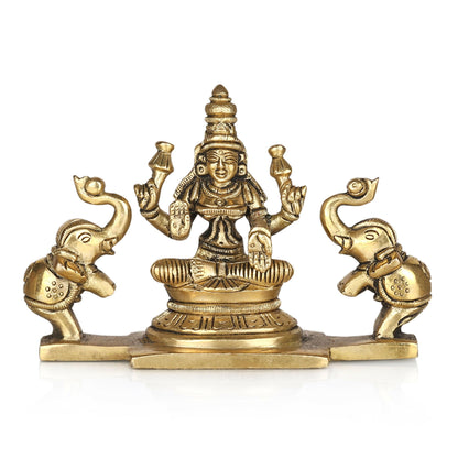 Brass Gajalakshmi Idol Medium - HalfPe