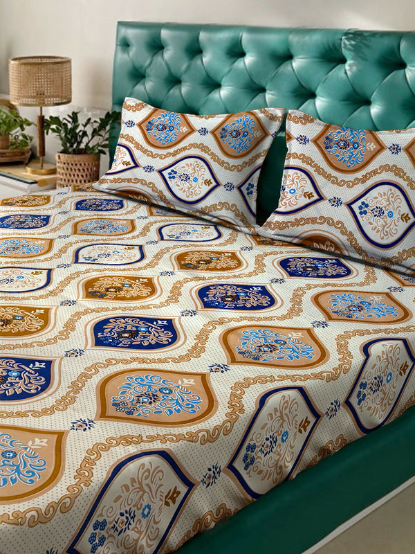 GAURA Premium Micro Polyester Double Bedsheet with Smooth Finish & Breathable Comfort – Perfect for Double Bed (218 x 240 cm) PANCHAJANYA FASHIONS