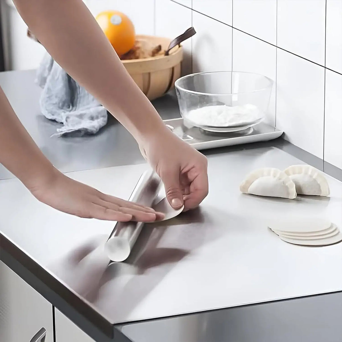 Premium Stainless Steel Anti-bacterial Chopping Board For Kitchen (1 Pc) HP DD