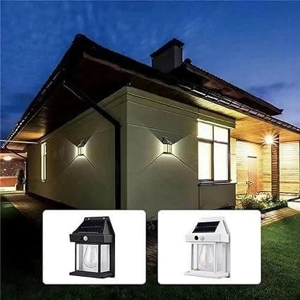 Eloxee Solar Wall Lights Outdoor Wireless Light Fixture Waterproof Exterior Lighting with Clear Panel (Medium 1,Multi-Colour) - HalfPe