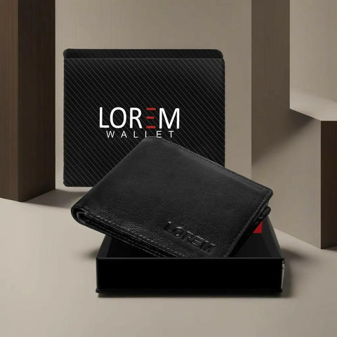 Black Designer Bi-Fold Faux Leather 2 ATM Card Slots Wallet For Men - HalfPe