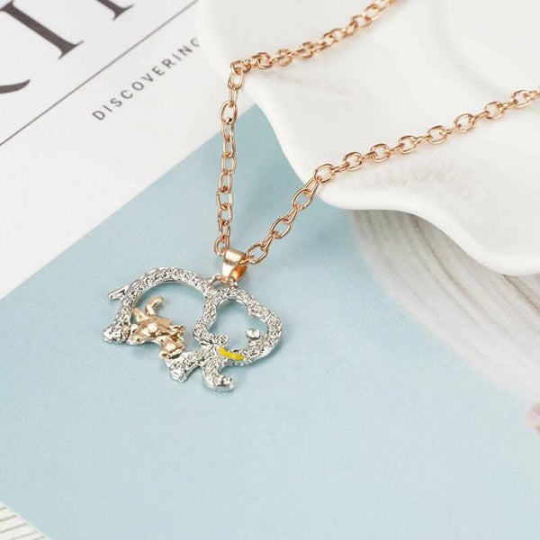 Elegant Elephant Pendant Necklace with Gold-Tone Alloy Chain & Wish Card – Valentine Special Gift for Girls & Women MK Collections
