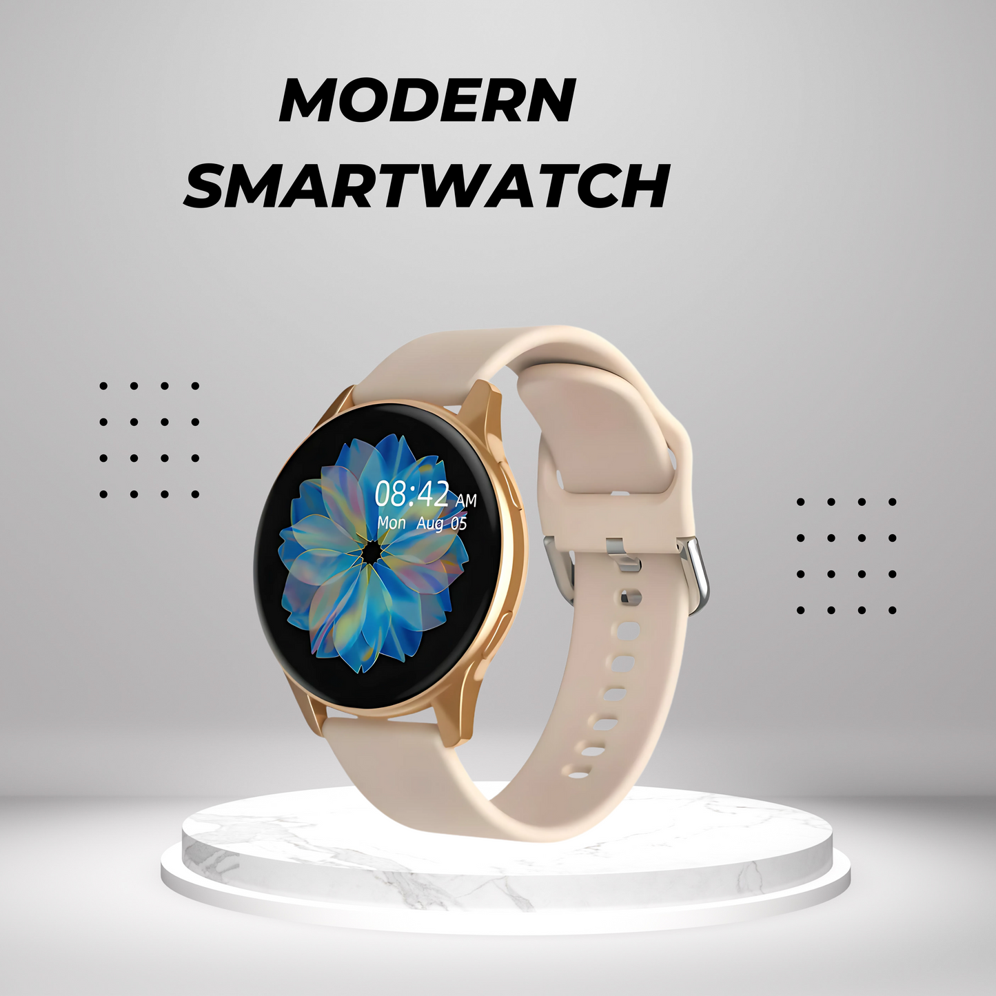 1.5" Display Bluetooth Calling Smart Watch Stylish Metal Design with 120+ Sports Modes & Heart Rate Monitoring (Unisex, Gold)