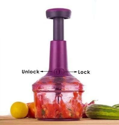 One Tool and Endless Chopping with this Multifunctional Push Chopper for vegetables and fruit (500ml) - HalfPe