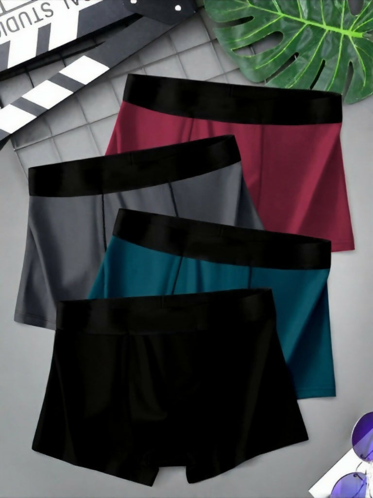 Men’s Lycra Boxer Briefs Stretchable Innerwear (Multicolor) JR Enterprise