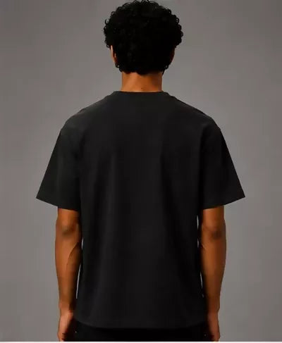 HUSTLE Black Oversized Plain T-Shirt