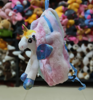 Unicorn Stylish Cute Soft Plush Travel Backpack for kids