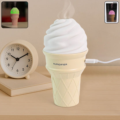 Ice Cream Cone Shape Air Freshener Humidifier (1pc  Cream Color)