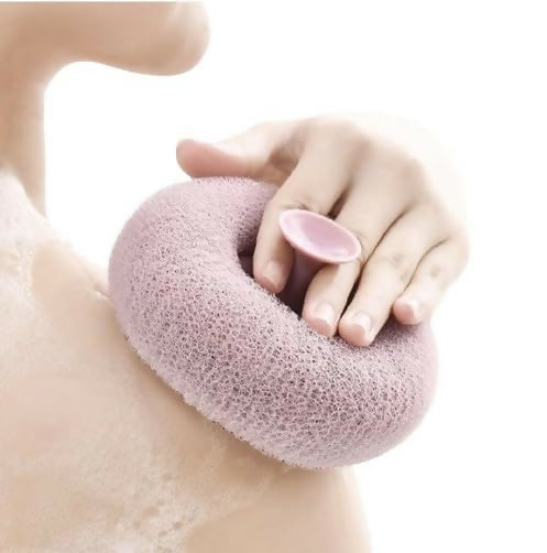 Exfoliating Round Loofah Bath Brush Soft Mesh Body Scrubber for Deep Cleansing, Gentle Exfoliation & Relaxing Massage