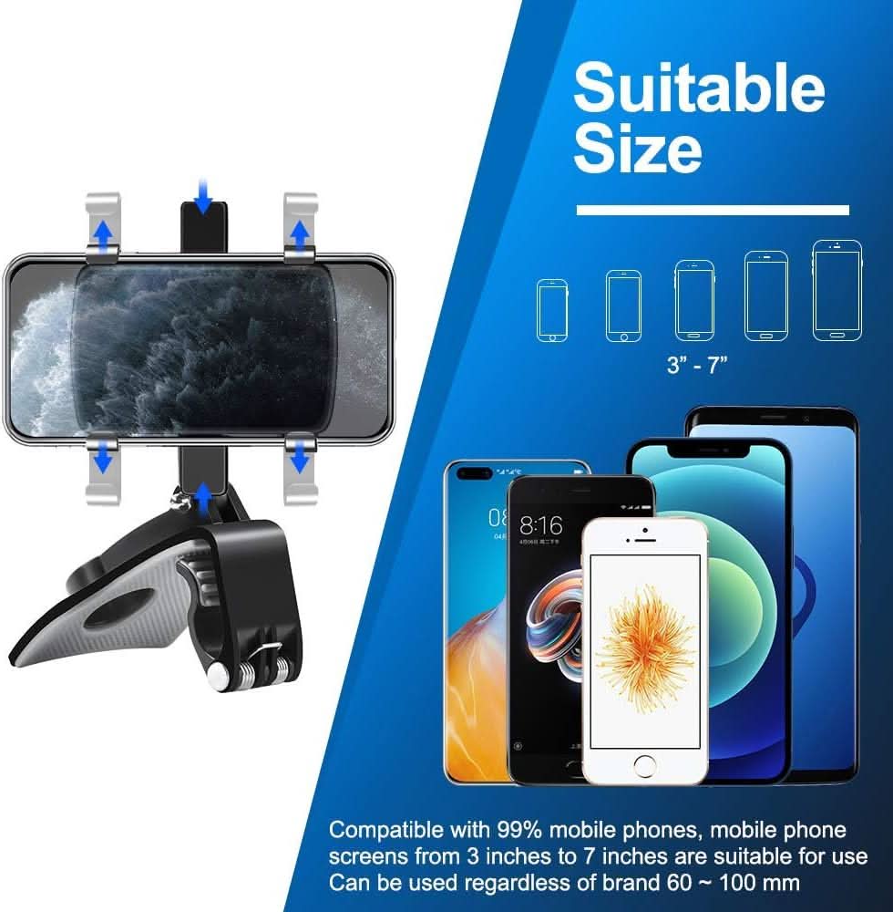 360° Rotating Car Phone Holder Clip Mount