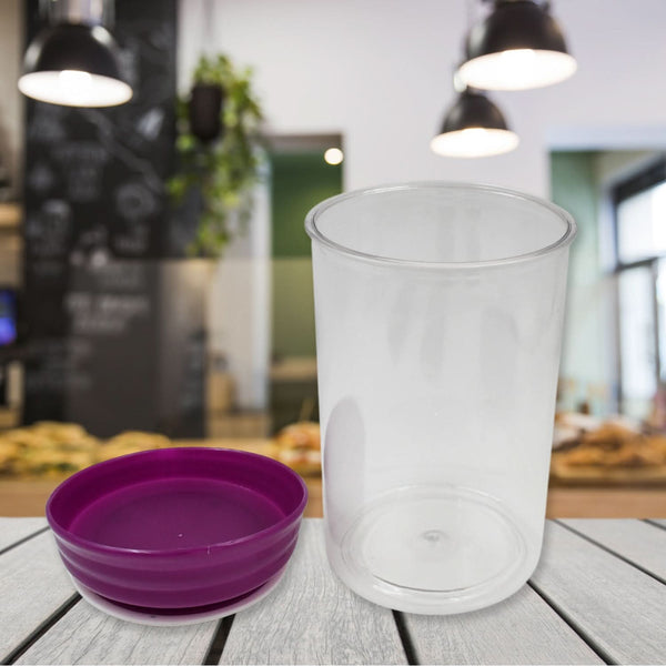 Airtight Kitchen Food Storage Containers – 1200ml Plastic Jar Set (2 Pc, Transparent)