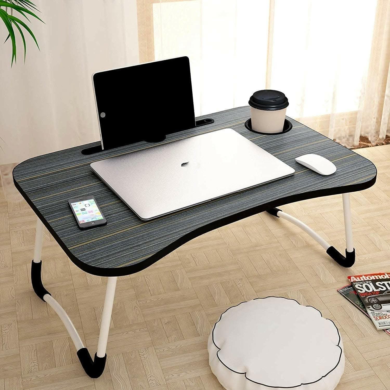 Smart Multi-Purpose Foldable and Portable Wooden Writing Desk - HalfPe