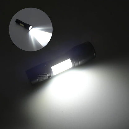 Ultra Bright LED Torch with Zoom Rechargeable Pocket Flashlight
