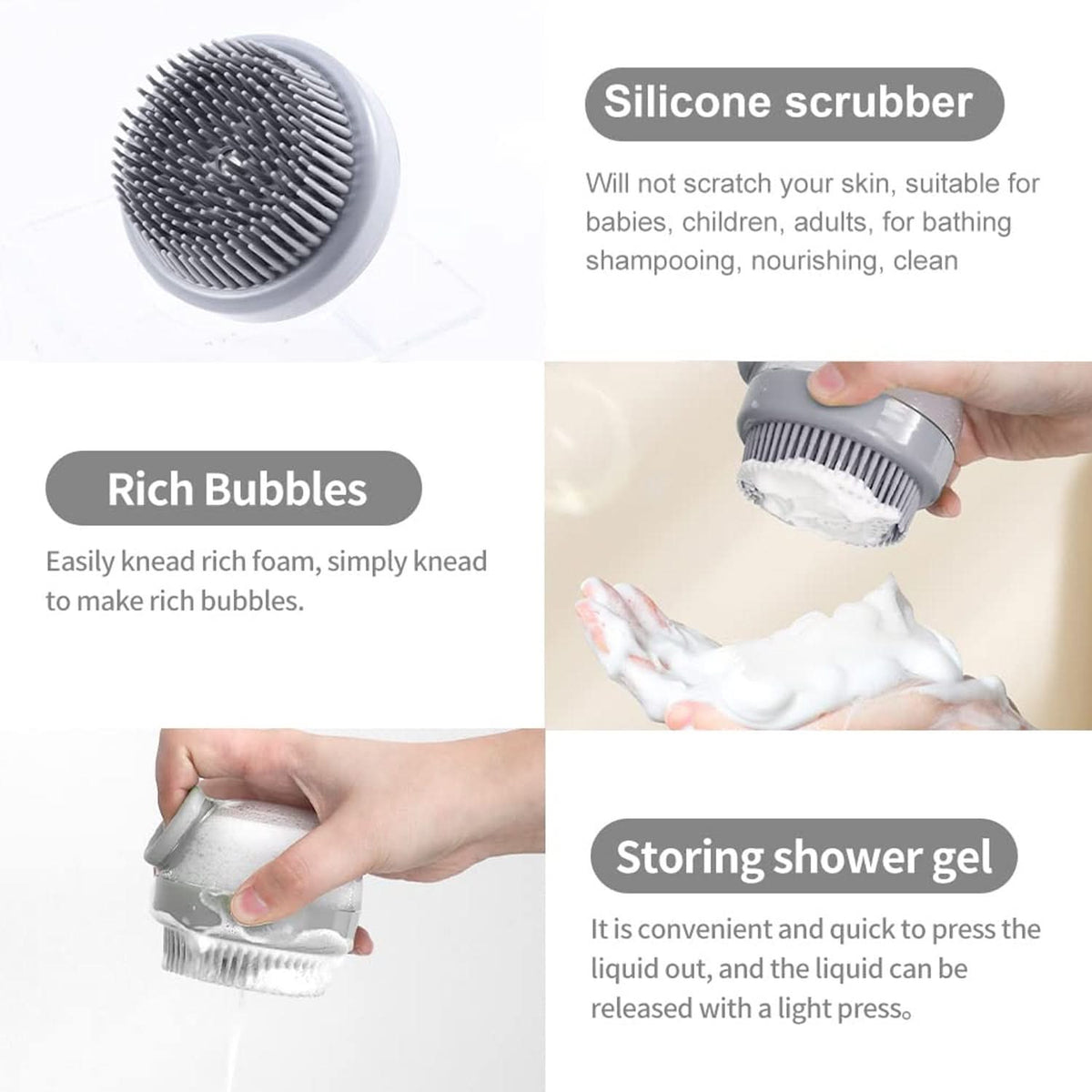 Head Scalp Massager Shampoo Brush (1 Pc) HP DD