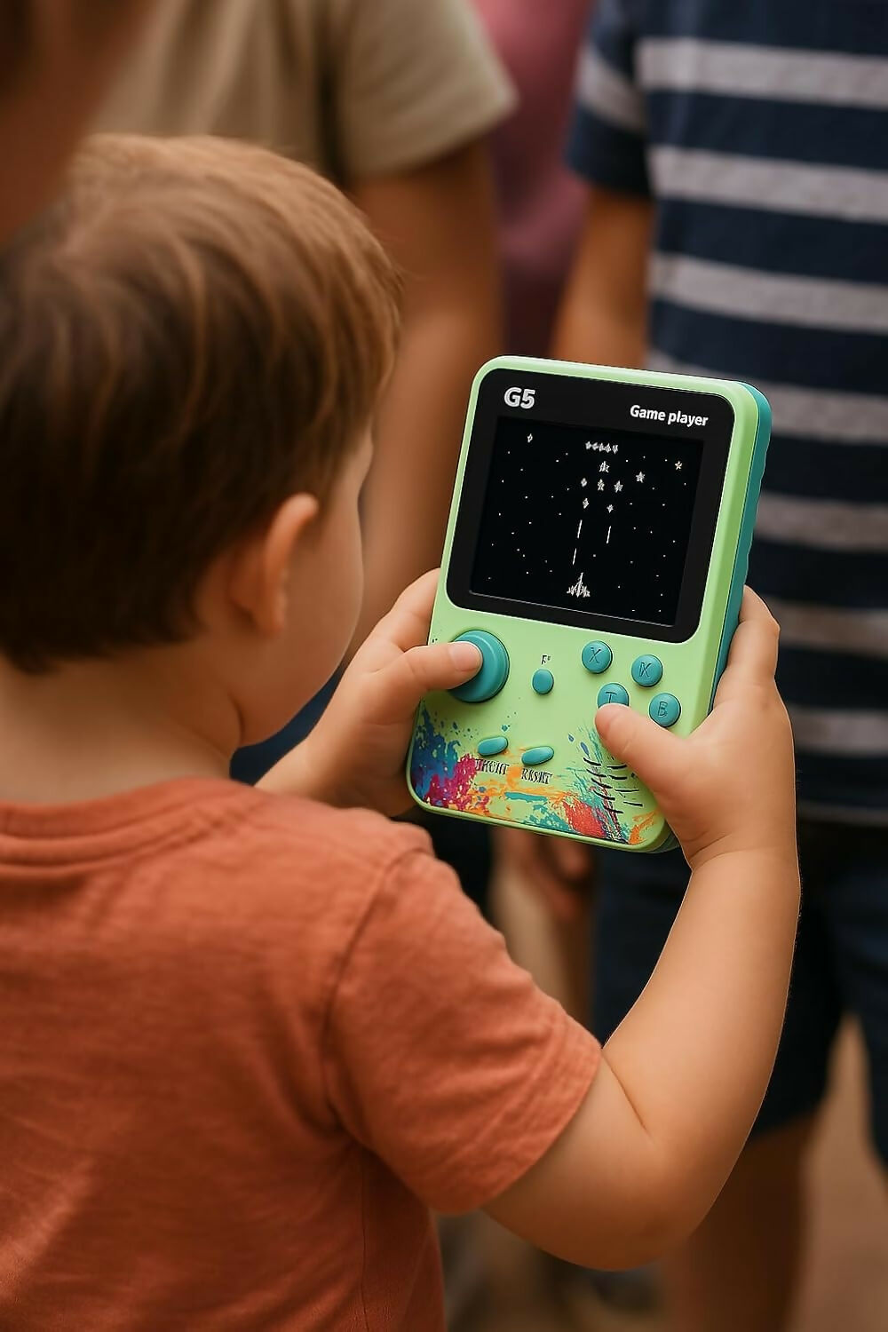 G5 500 in 1 Retro Video Game Box, Best Gift for Kids, 500 Games Like Contra, Tank, Bomber Man, Etc., Handheld Classic Game PAD Can Play On TV, Only for 1 Player