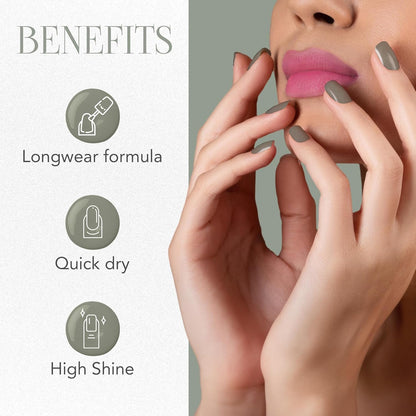 Og Beauty Pearl Grey Gel Intense Nail Polish Rich Pigmented Long-Lasting Gel Finish Nail Paint (1 Pc  10 Ml)