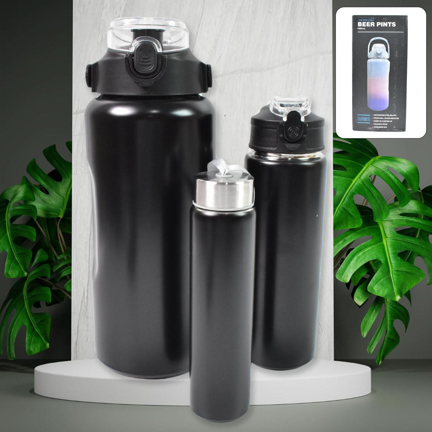 In Stainless Steel Insulated Water Bottle Double Wall Vacuum