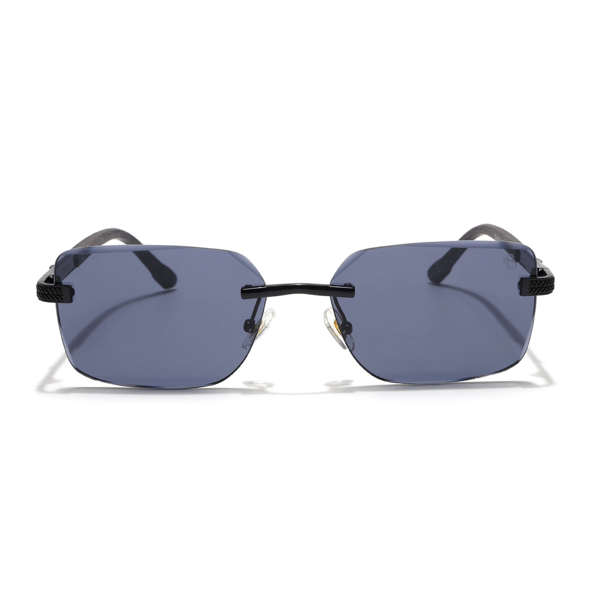 Essence Noble Black Rimless Sunglasses for Men and Women - view 5