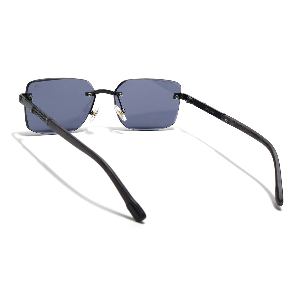 Essence Noble Black Rimless Sunglasses for Men and Women - view 6