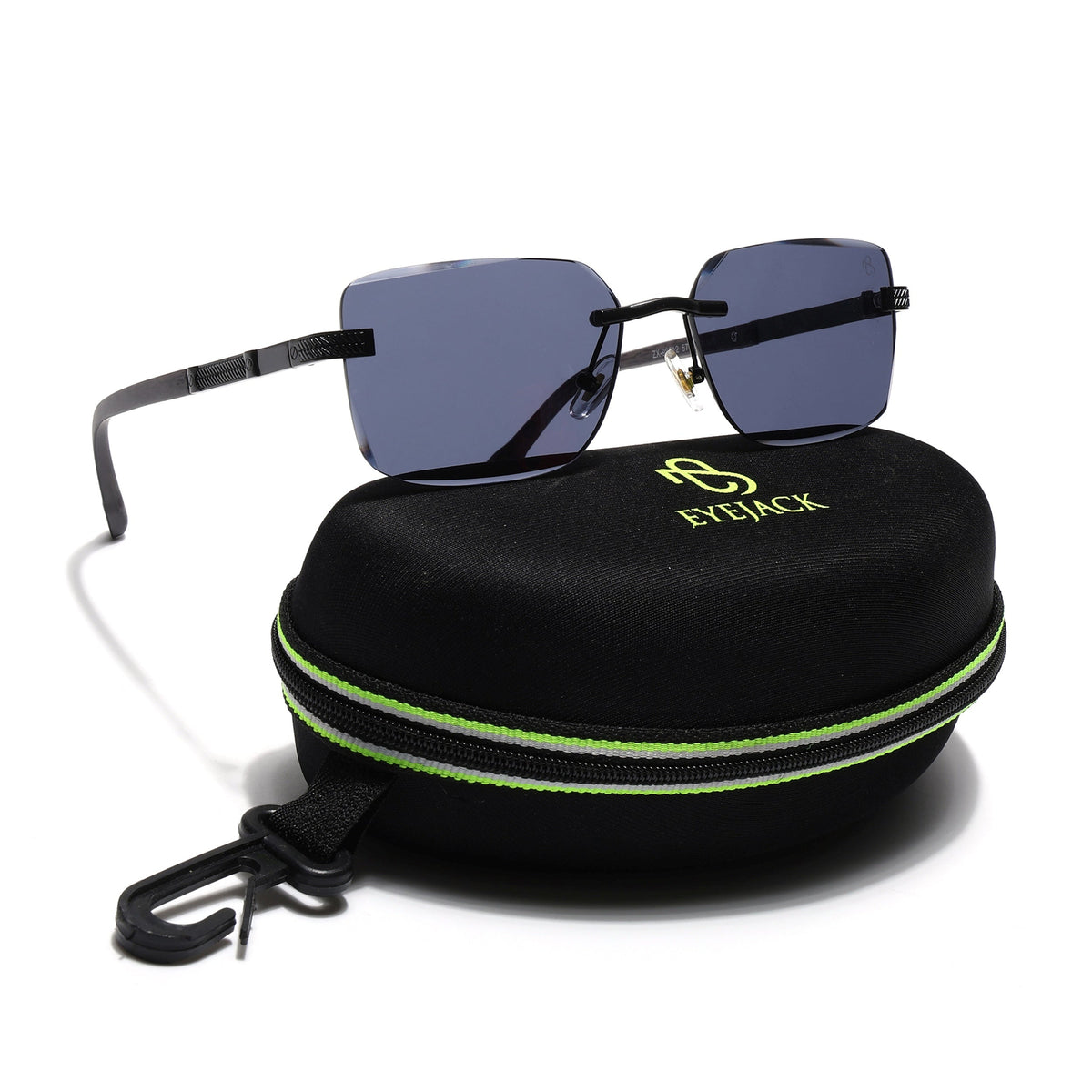 Essence Noble Black Rimless Sunglasses for Men and Women - view 8