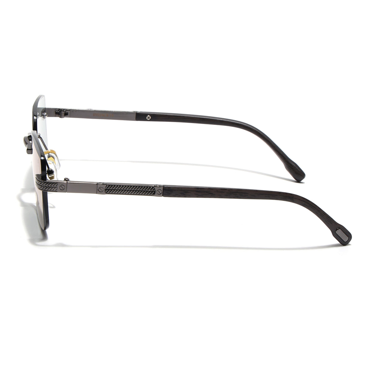 Essence Noble Grey Rimless Sunglasses for Men and Women - view 7