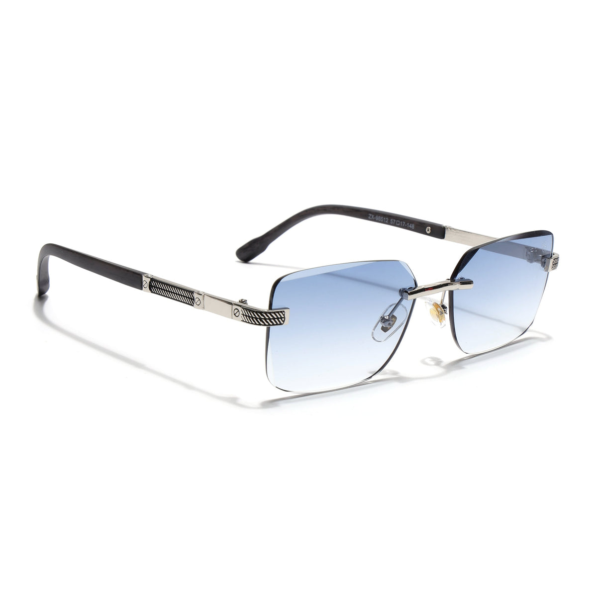 Essence Noble Silver Rimless Sunglasses for Men and Women - view 2
