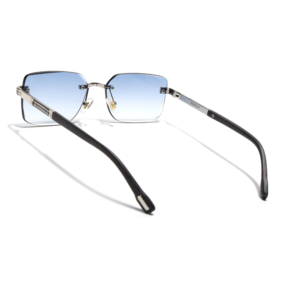 Essence Noble Silver Rimless Sunglasses for Men and Women - view 6