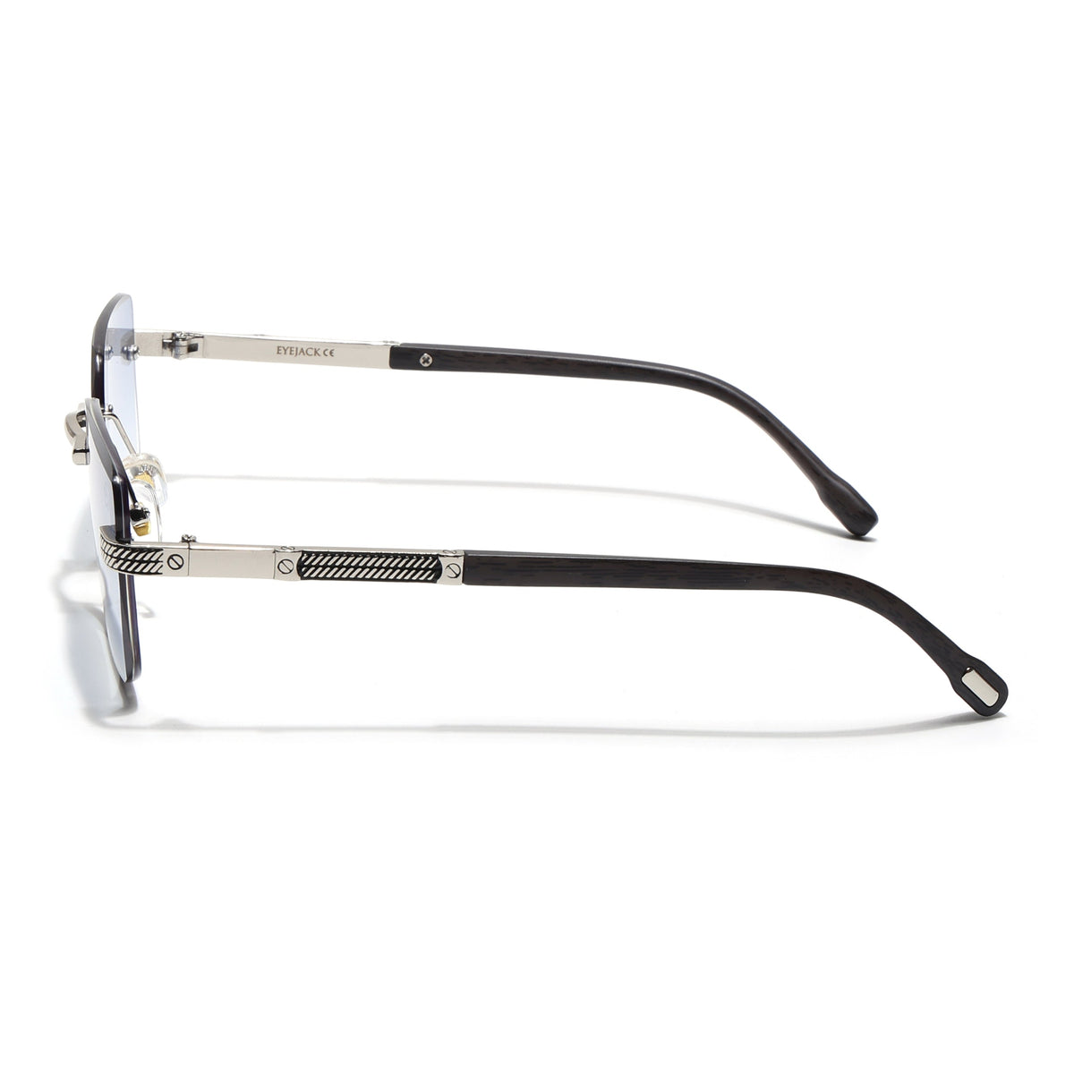 Essence Noble Silver Rimless Sunglasses for Men and Women - view 7