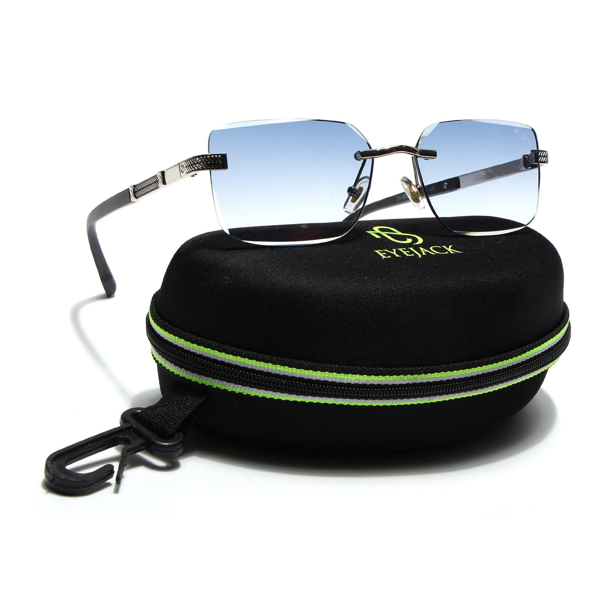 Essence Noble Silver Rimless Sunglasses for Men and Women - view 8