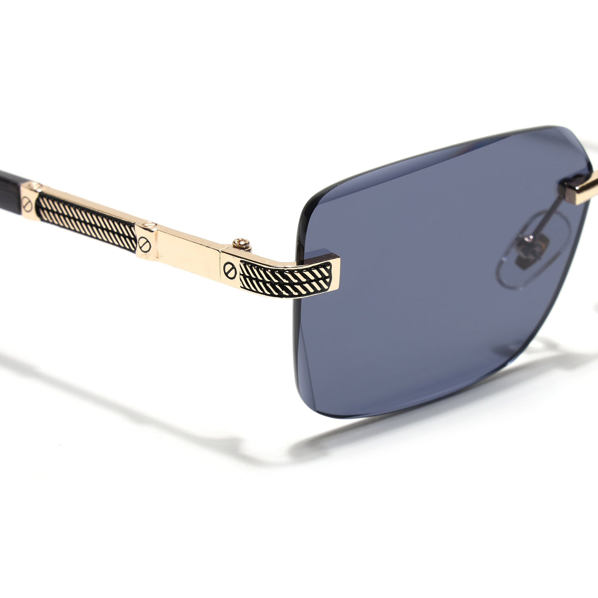 Essence Noble Golden Rimless Sunglasses for Men and Women - Style 2555 - view 4
