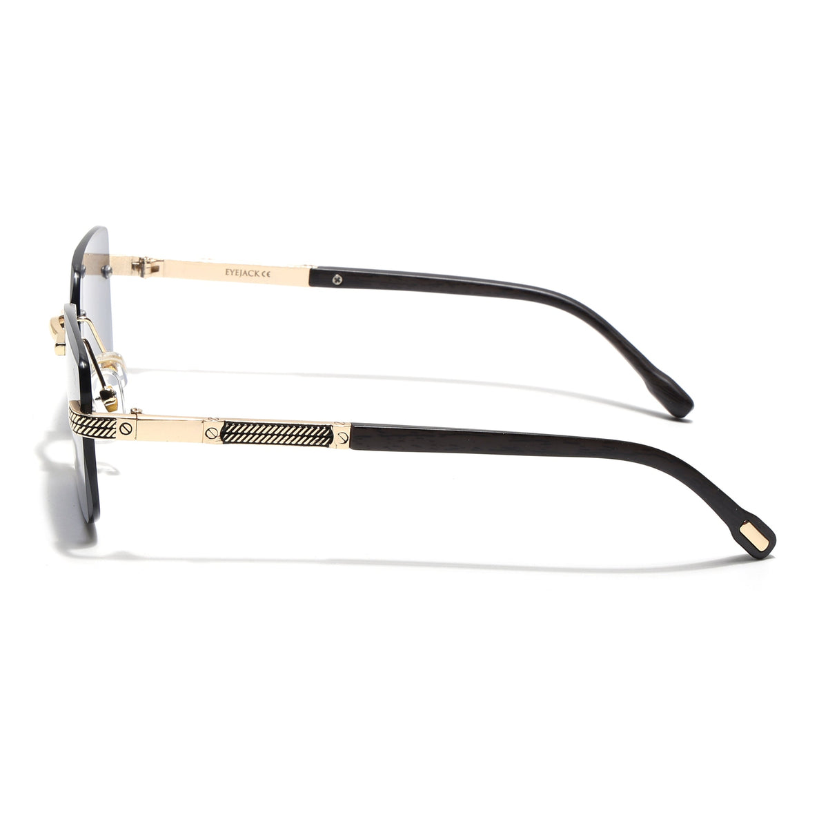 Essence Noble Golden Rimless Sunglasses for Men and Women - Style 2555 - view 7