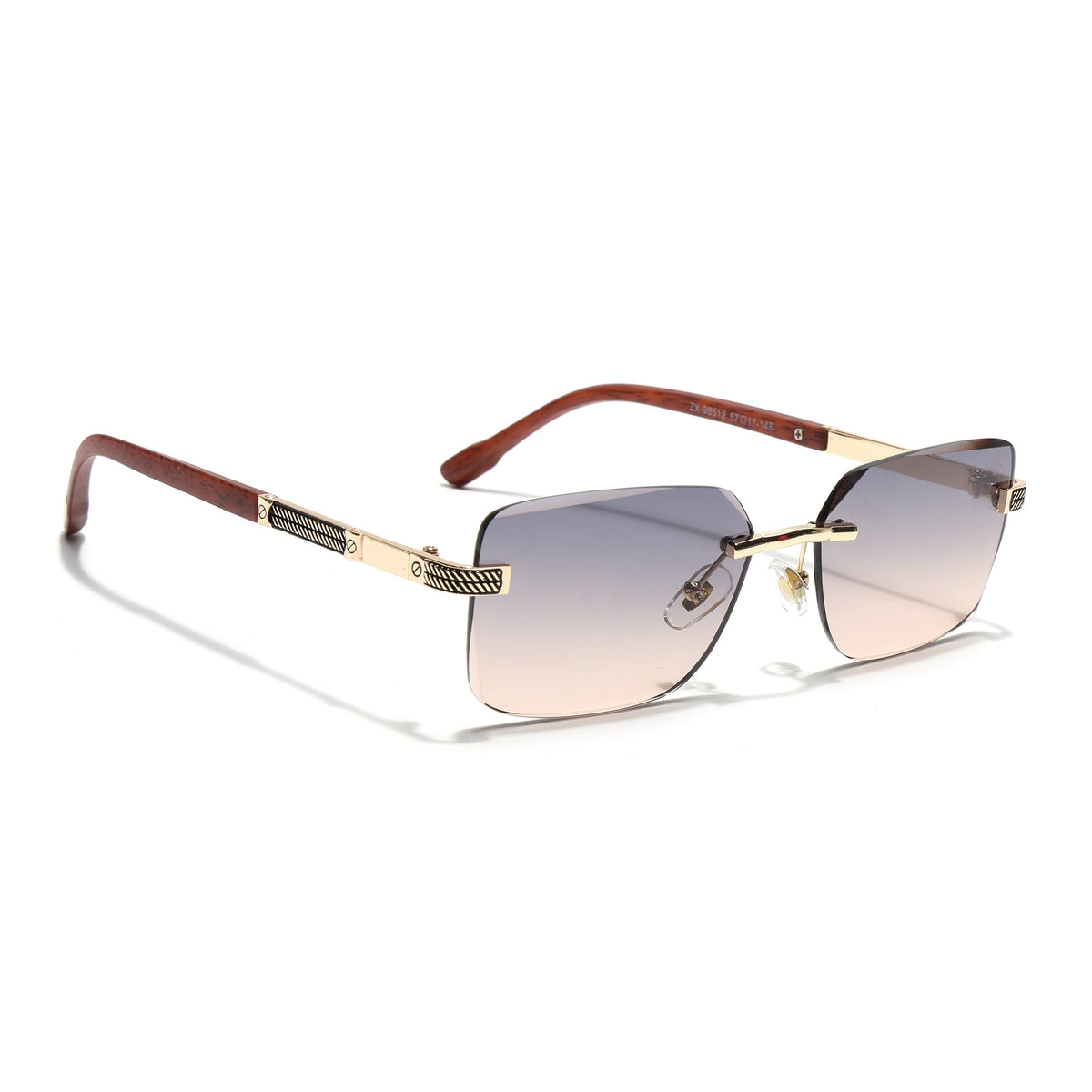 Essence Noble Golden Rimless Sunglasses for Men and Women - Style 2556 - view 2