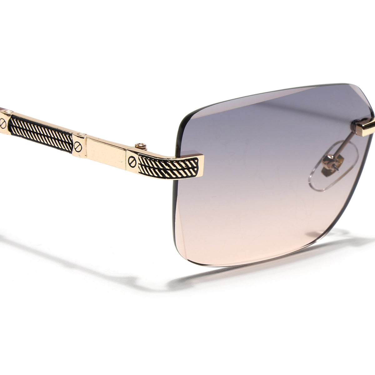 Essence Noble Golden Rimless Sunglasses for Men and Women - Style 2556 - view 4