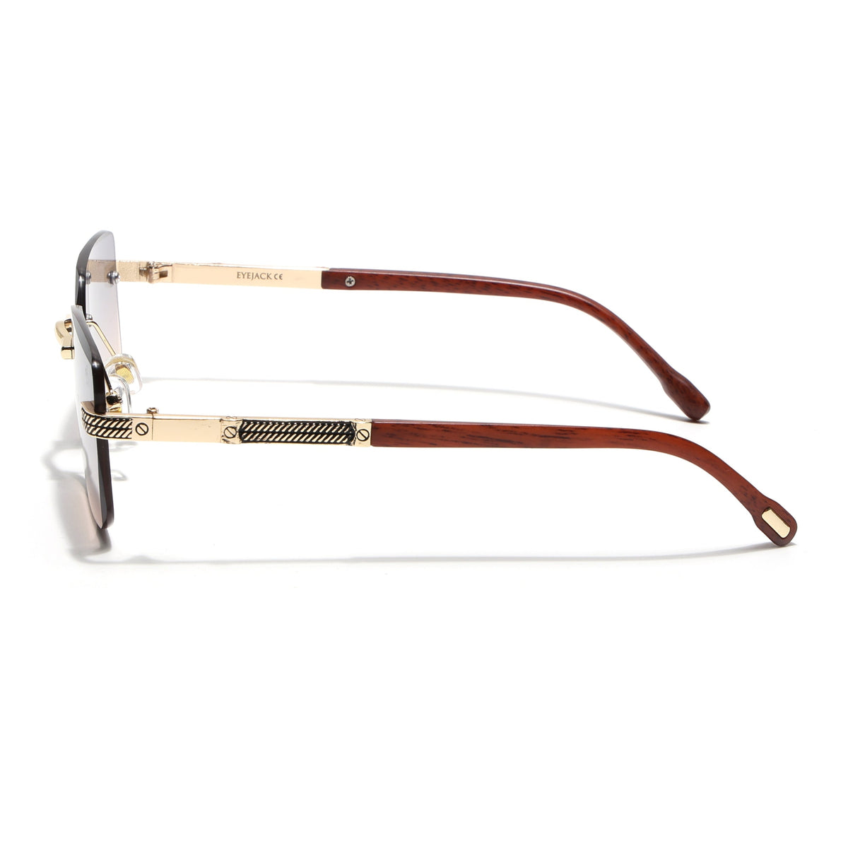 Essence Noble Golden Rimless Sunglasses for Men and Women - Style 2556 - view 7