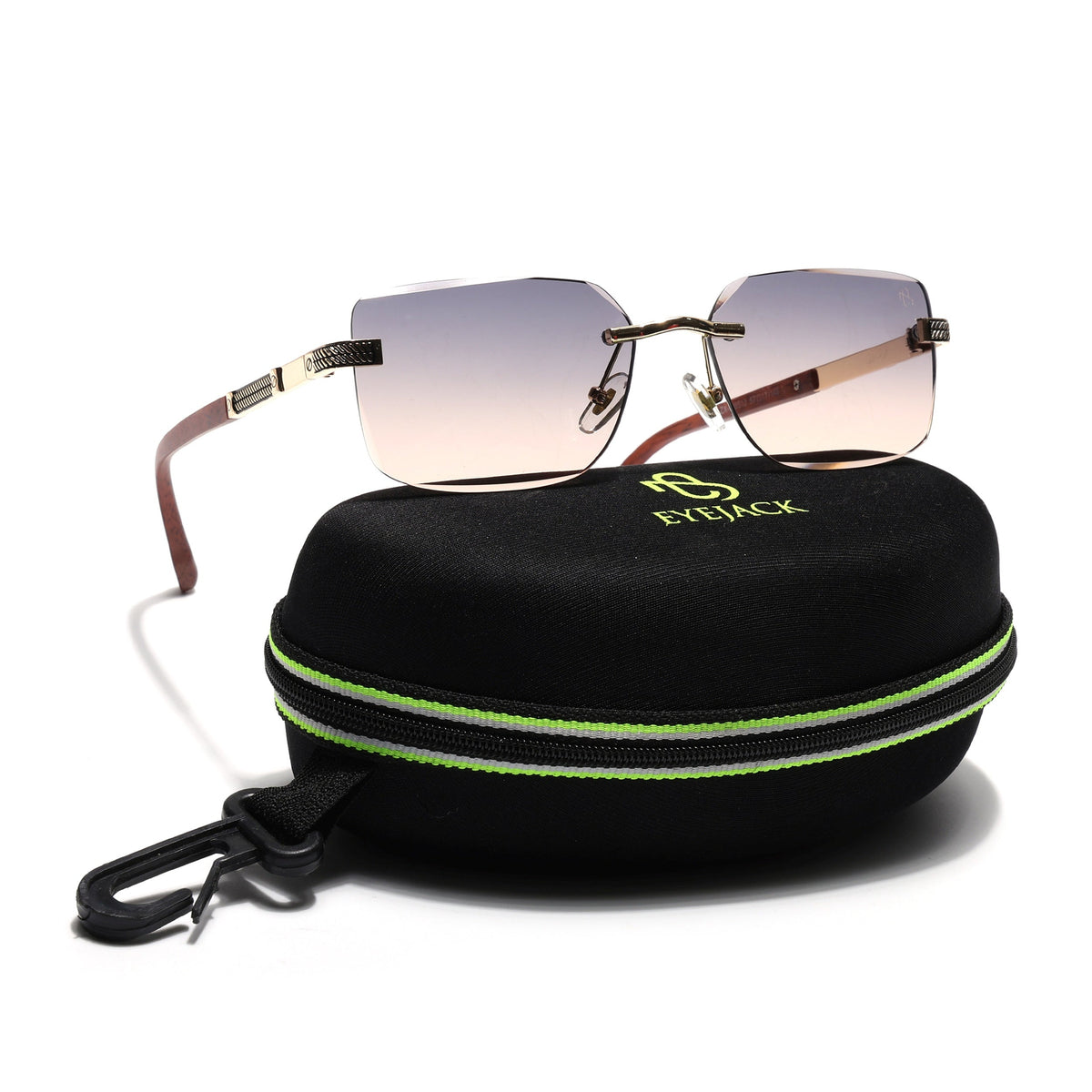 Essence Noble Golden Rimless Sunglasses for Men and Women - Style 2556 - view 8