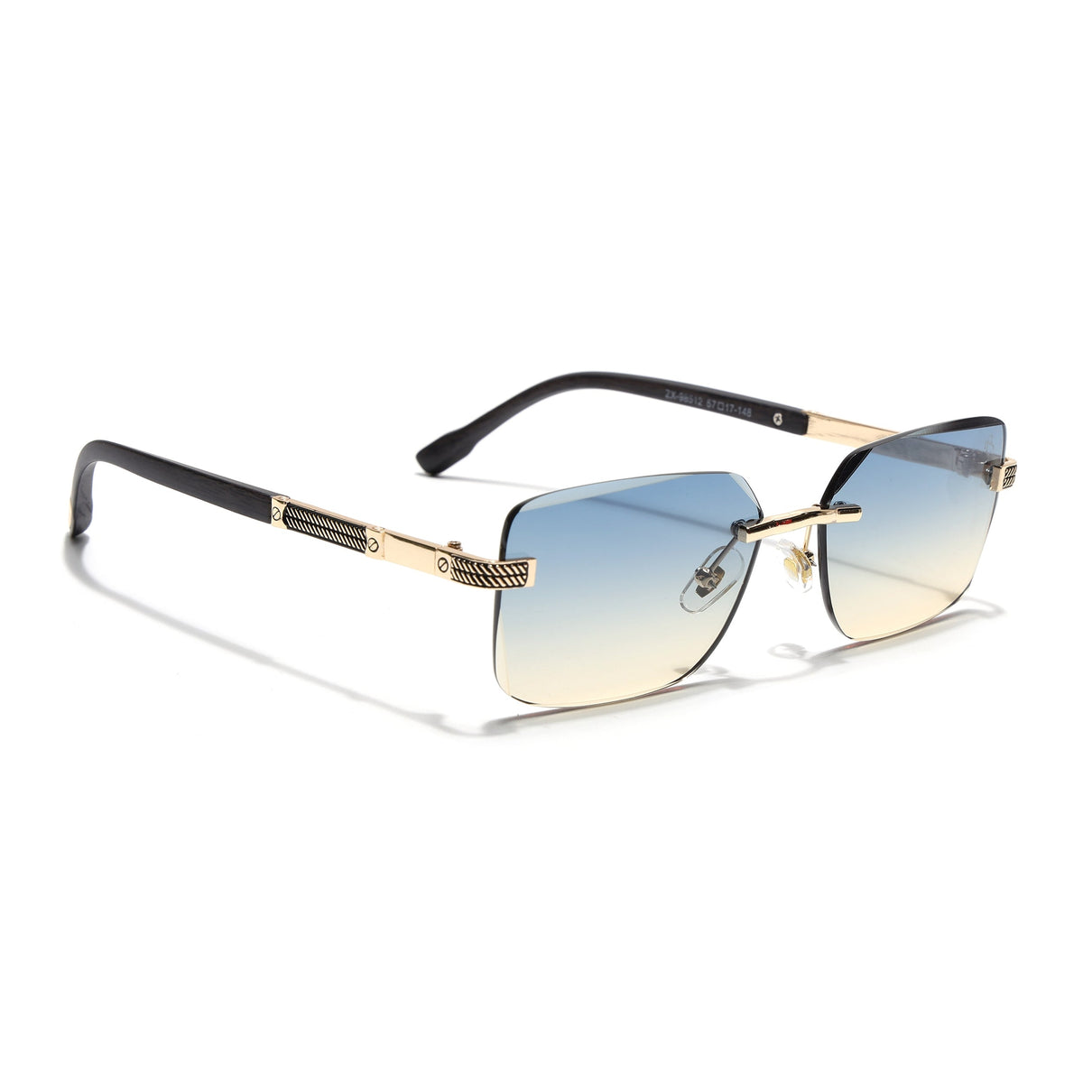 Essence Noble Golden Rimless Sunglasses for Men and Women - Style 2557 - view 2