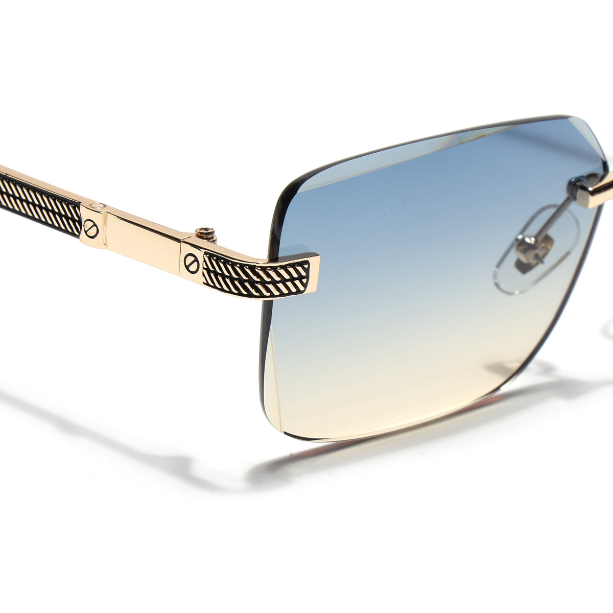 Essence Noble Golden Rimless Sunglasses for Men and Women - Style 2557 - view 4