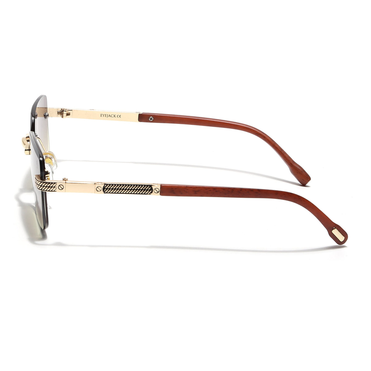 Essence Noble Golden Rimless Sunglasses for Men and Women - Style 2558 - view 7