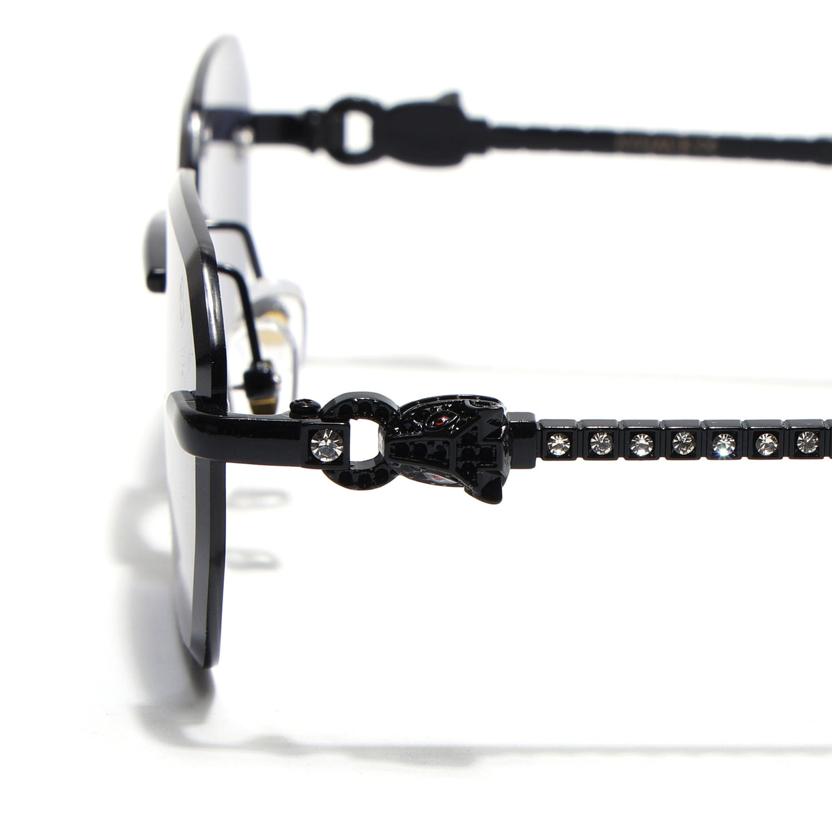 Essence Clarity Black Rimless Sunglasses for Men and Women - view 6