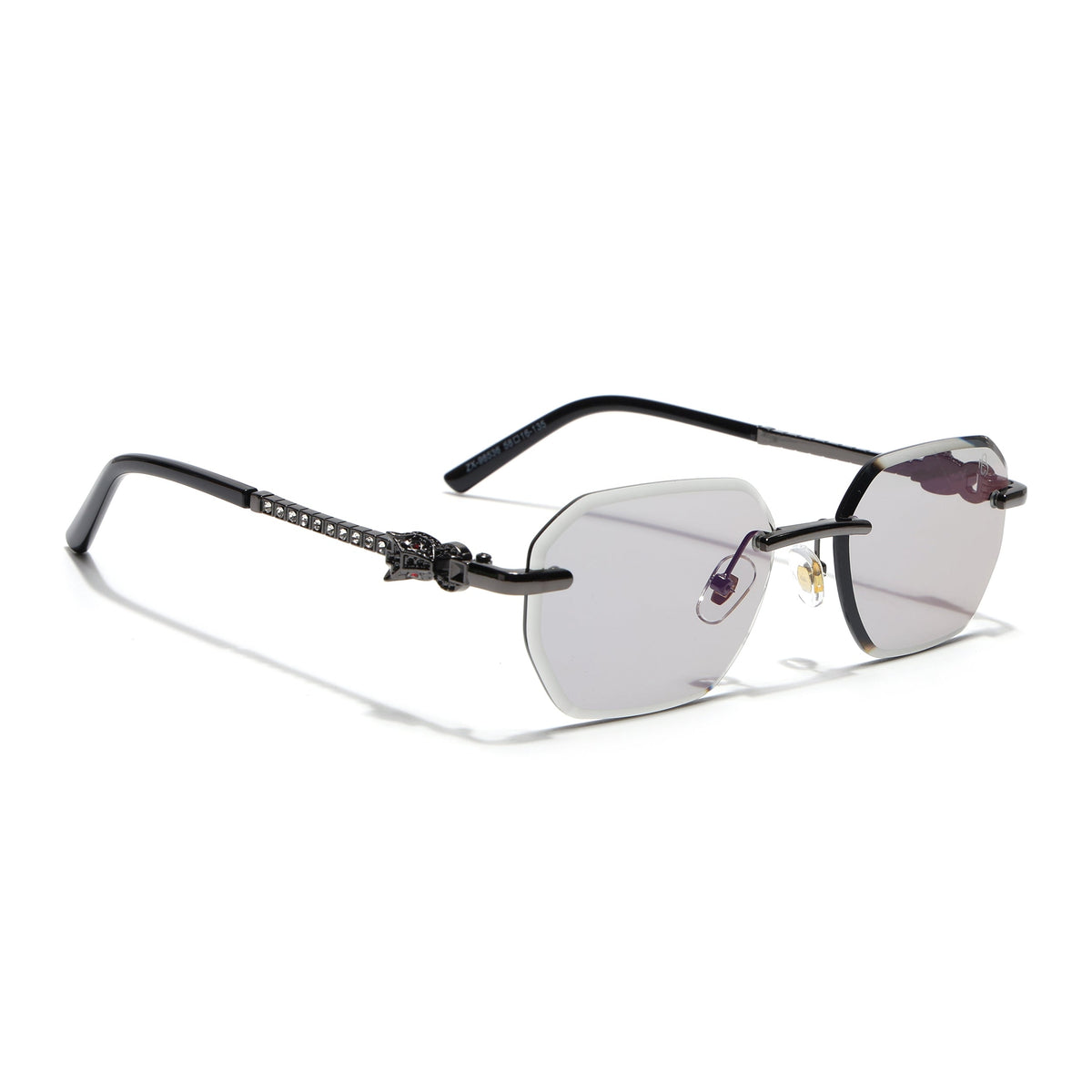Essence Clarity Grey Rimless Sunglasses for Men and Women - view 2