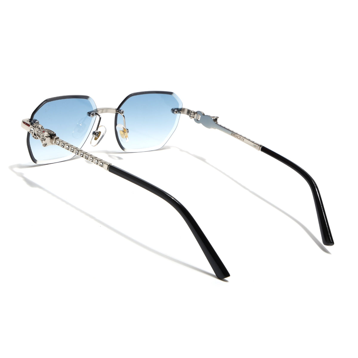 Essence Clarity Silver Rimless Sunglasses for Men and Women - view 8