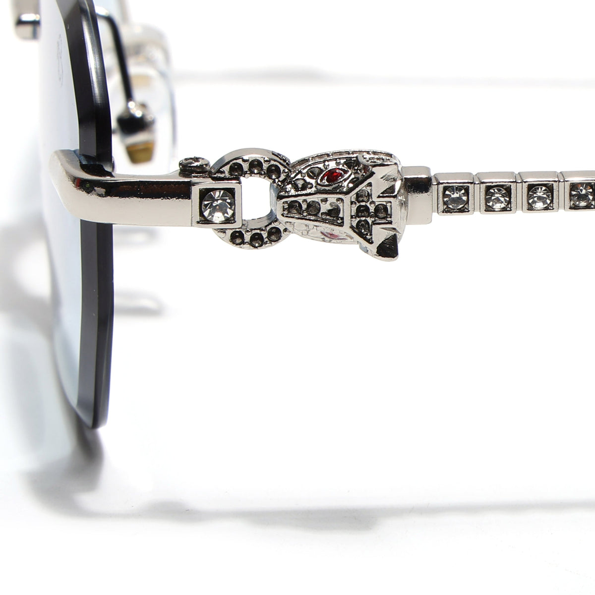 Essence Clarity Silver Rimless Sunglasses for Men and Women - view 6